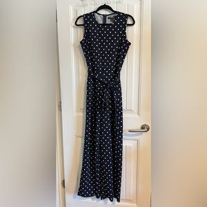 Navy Polka Dot Jumpsuit (Large)